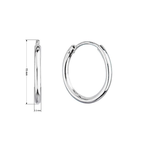 EVOLUTION GROUP 61001 AG hoop earrings (AG 925/1000; 0.8g).