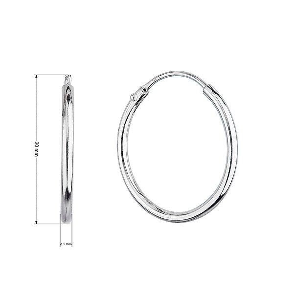 EVOLUTION GROUP 61002 AG hoop earrings (AG 925/1000; 1g).