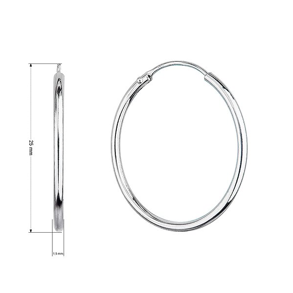 EVOLUTION GROUP 61003 AG hoop earrings (AG 925/1000; 1.4g)