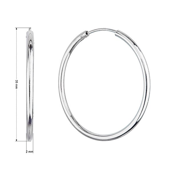 EVOLUTION GROUP 61005 AG hoop earrings (AG 925/1000; 2.6g).