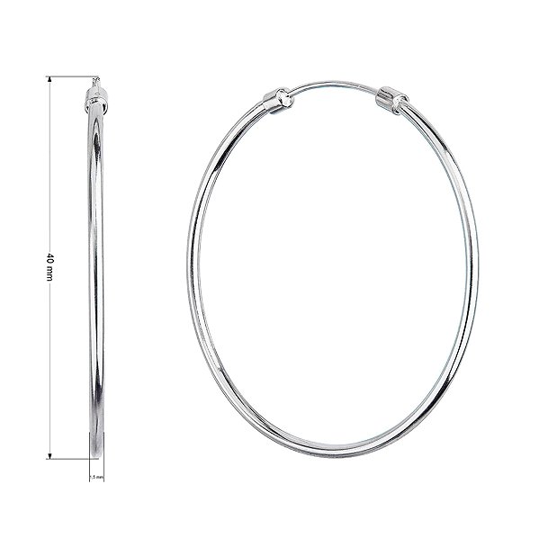 EVOLUTION GROUP 61008 AG hoop earrings (AG 925/1000; 2.6 g).