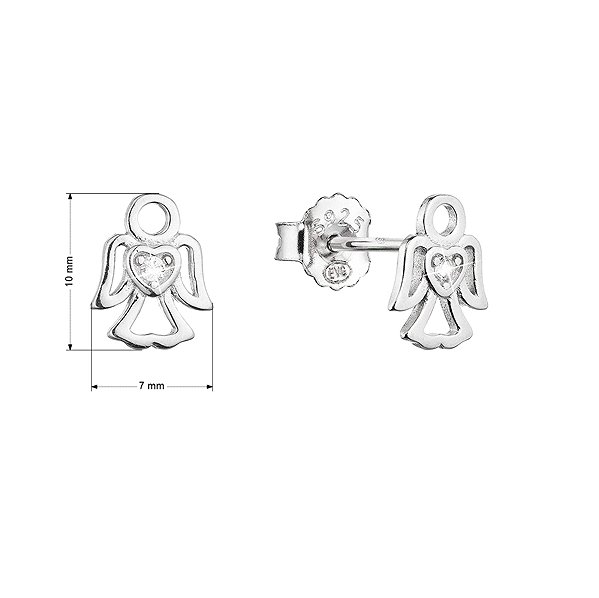 EVOLUTION GROUP 11457.1 zircon ag earrings (AG 925/1000; 0.5g).
