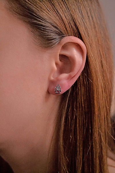 EVOLUTION GROUP 11457.1 zircon ag earrings (AG 925/1000; 0.5g).