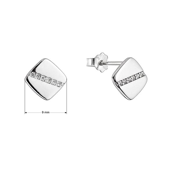 EVOLUTION GROUP 11522.1 crystal zircon ag earrings (AG 925/1000; 1 g).