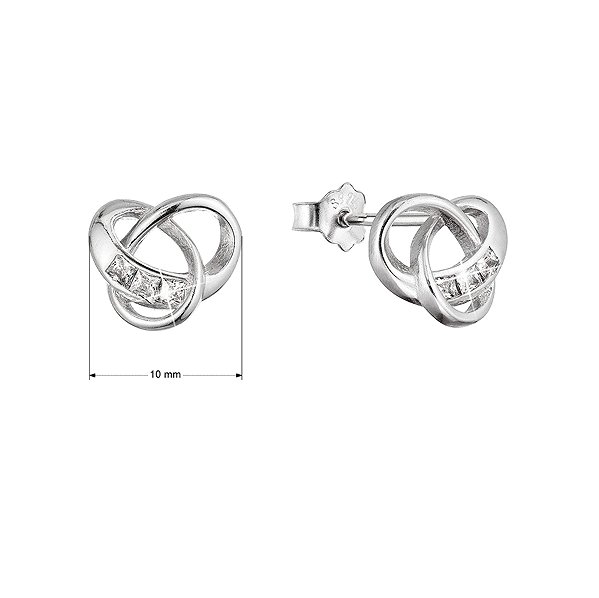EVOLUTION GROUP 11524.1 crystal zircon ag earrings (AG 925/1000; 1 g).