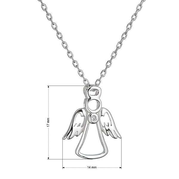 EVOLUTION GROUP 12104.1 Crystal Zircon AG Necklace (AG 925/1000; 2 g).