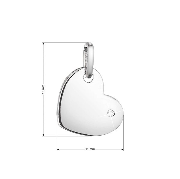 EVOLUTION GROUP 14020.1 crystal zircon AG pendant (AG 925/1000; 0.9 g).