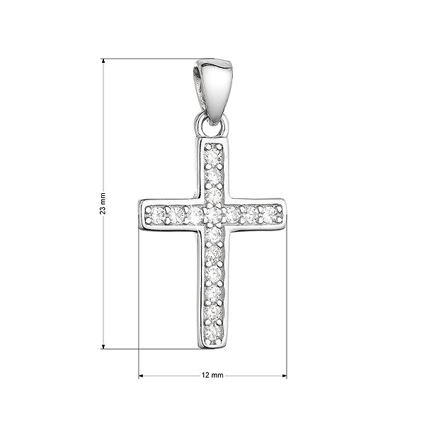 EVOLUTION GROUP 14024.1 crystal zircon AG pendant (AG 925/1000; 0.5g).