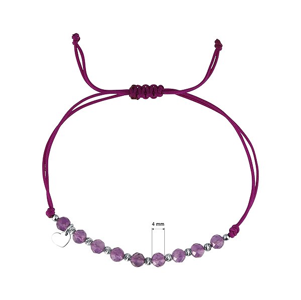 EVOLUTION GROUP 13059.3 Amethyst Silver Bracelet (AG 925/1000; 1g).
