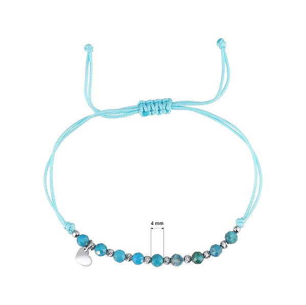 EVOLUTION GROUP 13059.3 Apatite (Turquoise) Bracelet AG (AG 925/1000; 1g).