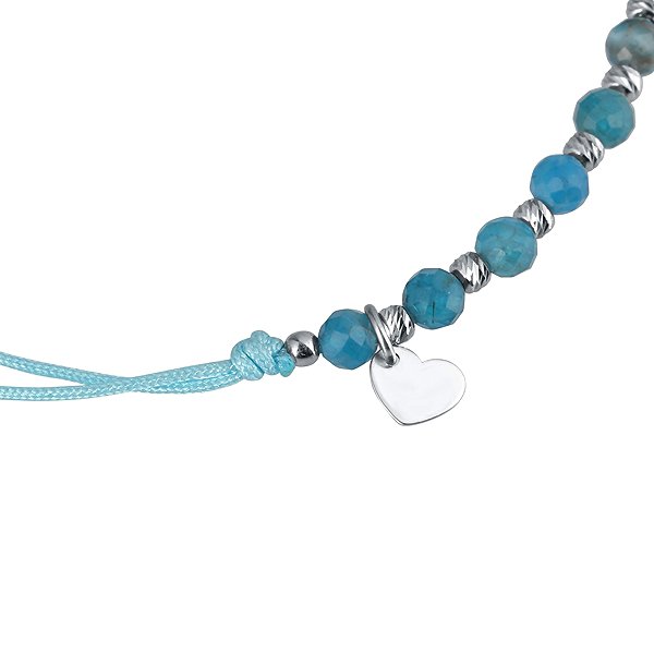 EVOLUTION GROUP 13059.3 Apatite (Turquoise) Bracelet AG (AG 925/1000; 1g).