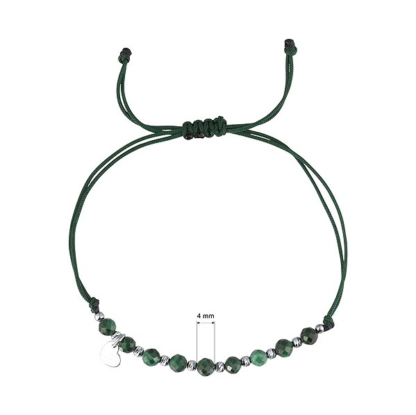 EVOLUTION GROUP 13059.3 Malachite (Green) Bracelet AG (AG 925/1000; 1g) .