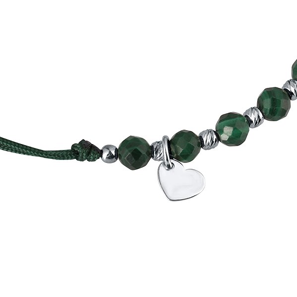 EVOLUTION GROUP 13059.3 Malachite (Green) Bracelet AG (AG 925/1000; 1g) .