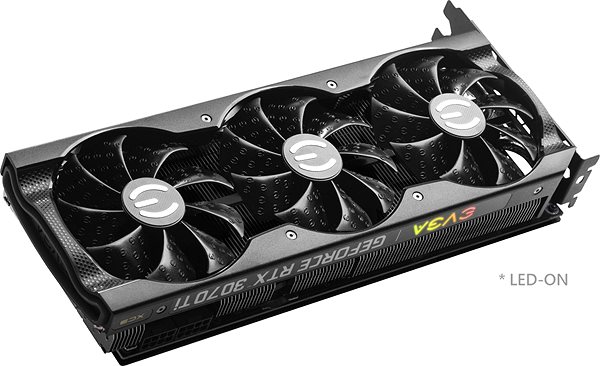 Graphics Card EVGA GeForce RTX 3070 Ti XC3 ULTRA Lateral view
