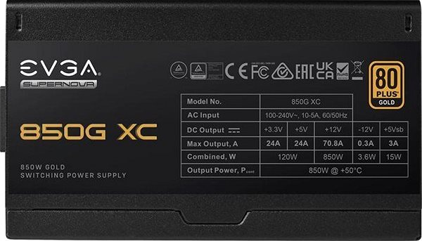 PC tápegység EVGA SuperNOVA 850G XC Jellemzők/technológia