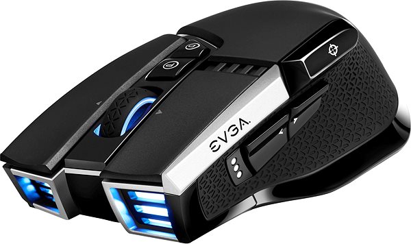 Gamer egér EVGA X20 Wireless Black - US Oldalnézet