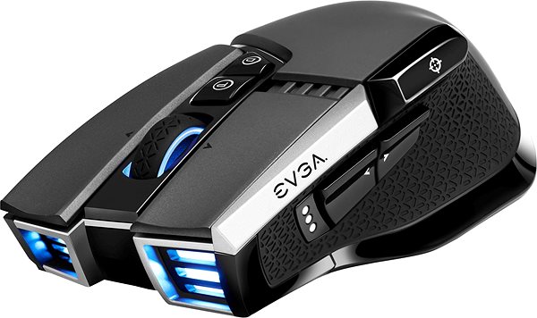 Gamer egér EVGA X20 Wireless Grey - US Oldalnézet