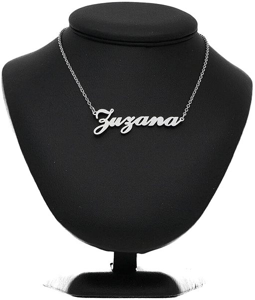 Ewena Steel Necklace with the name Zuzana, Silver.