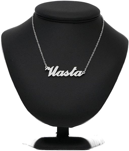 Ewena Steel Chain with the Name Vlasta silver.