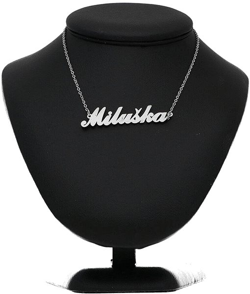 Ewena necklace with the name Miluška, steel, silver.