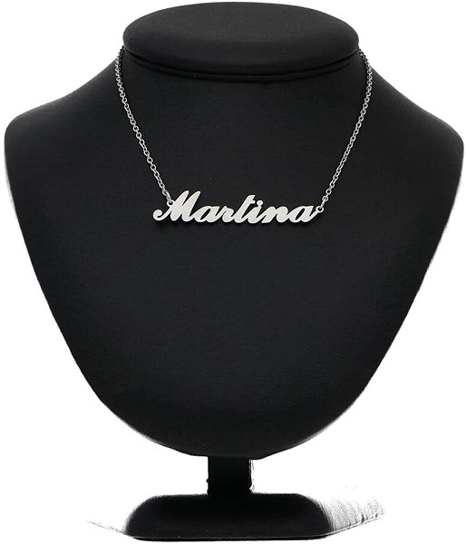 Ewena Steel necklace with the name Martina silver.