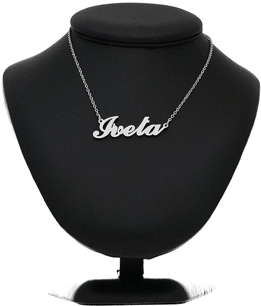 Ewena necklace with the name Iveta, silver.