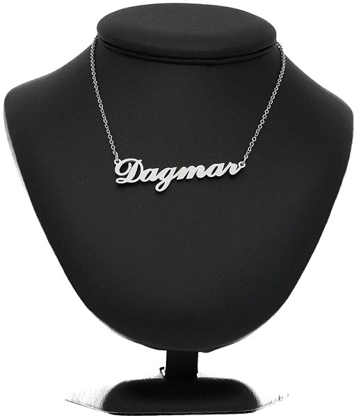 Ewena Steel necklace with the name Dagmar silver.