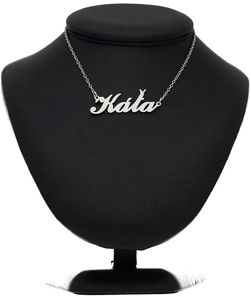Ewena steel necklace with the name Káťa silver.