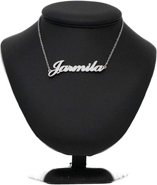 Ewena steel necklace with the name Jarmila, silver.