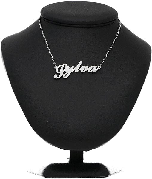 Ewena Steel necklace with the name Sylva, silver.