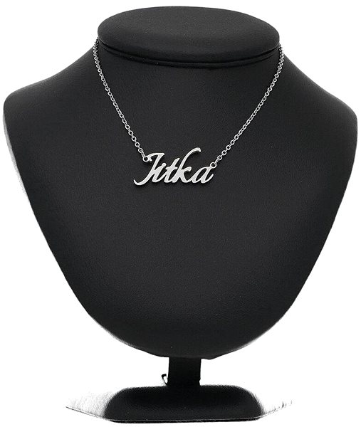 Ewena steel necklace with the name Jitka, silver.