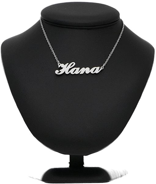 Ewena steel necklace with the name Hana, silver.