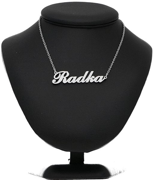 Ewena steel necklace with the name Radka silver.