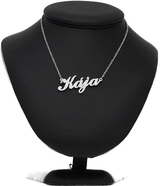 Ewena Steel Necklace with the name Kája, silver.