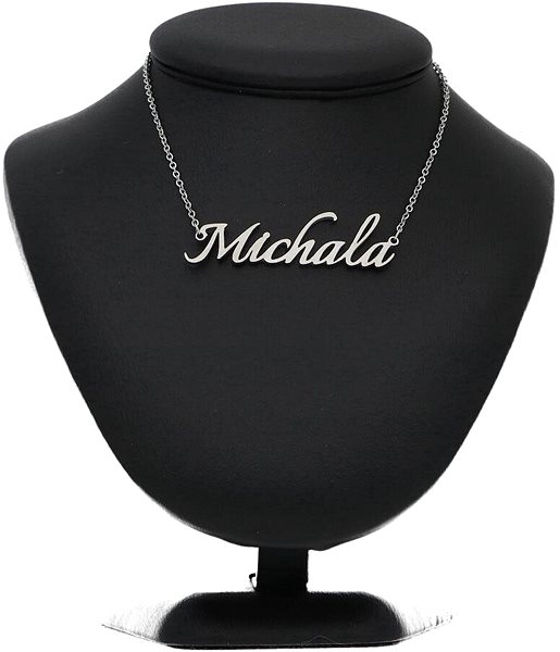 Ewena steel necklace with the name Michala, silver KM64.