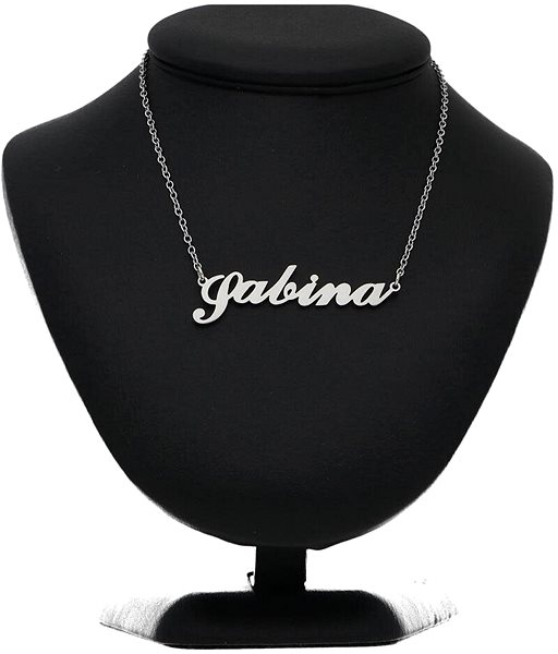 Ewena steel necklace with the name Sabina, silver MK54.