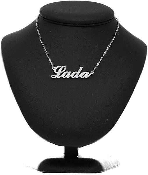 Ewena steel necklace with the name Lada, silver.