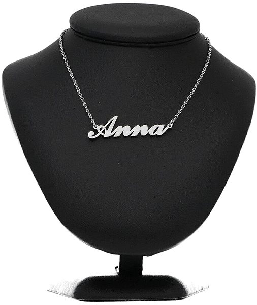 Ewena Steel necklace with the name Anna silver.