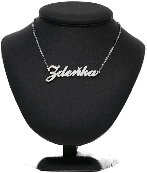 Ewena steel necklace with the name Zdeňka, silver.