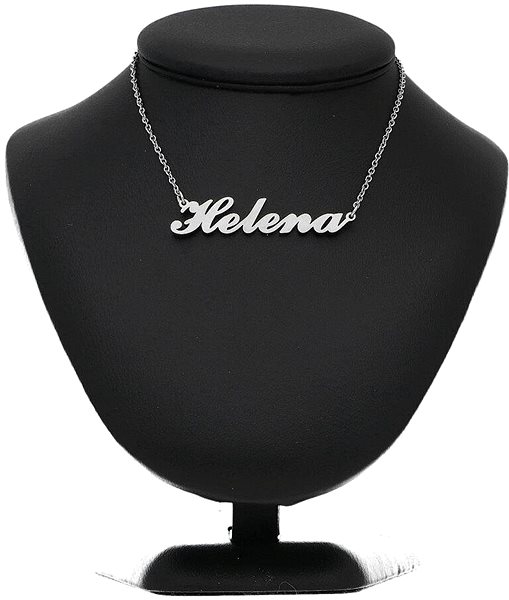 Ewena steel necklace with the name Helena, silver.