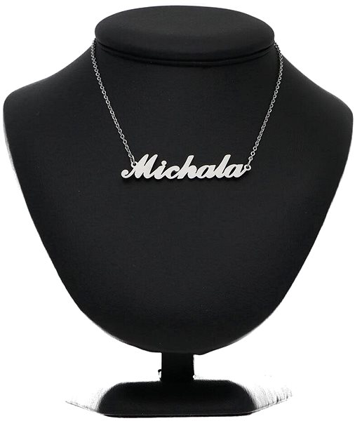 Ewena steel necklace with the name Michala, silver MK65.