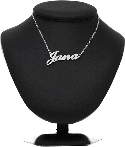 Ewena steel necklace with the name Jana, silver.
