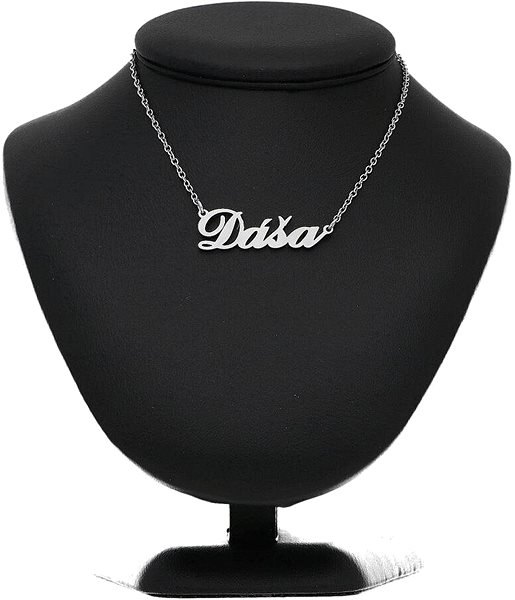 Ewena steel necklace with the name Dáša, silver.