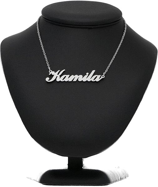 Ewena steel necklace with the name Kamila, silver.