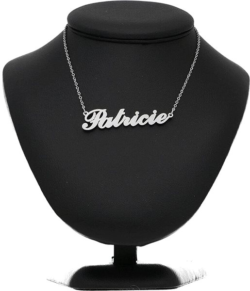 Ewena steel necklace with the name Patricie, silver.