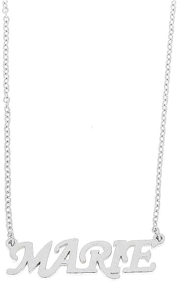 Ewena steel necklace with the name Marie, silver.