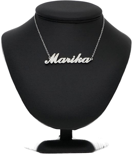 Ewena steel necklace with the name Marika, silver.