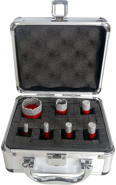 Vŕtacia korunka EXTOL PREMIUM Vŕtacia korunka vykružovacia, sada 7 ks, závit M14 ...