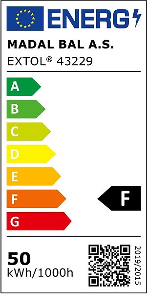 LED Reflector EXTOL LIGHT LED spotlight, 4500 lm Economy Energy label