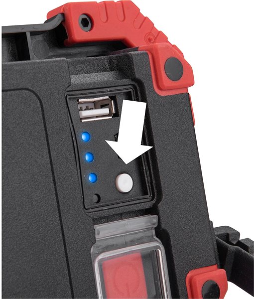 LED Reflector EXTOL LIGHT LED floodlight, 1000 lm, USB charging with powerbank ...